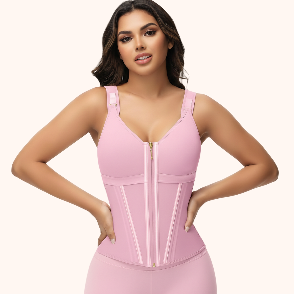 SnachFIT AirMesh™ Double-Layer Tummy Control Waist Shaper Faja with Bra, Tummy & CoreAlign™ Posture Support (V2)