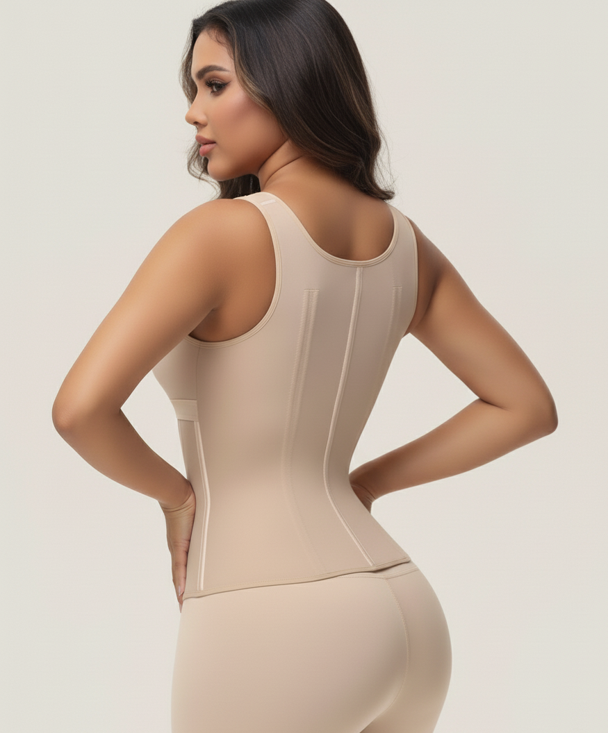 SnachFIT AirMesh™ Double-Layer Tummy Control Waist Shaper Faja with Bra, Tummy & CoreAlign™ Posture Support (V2)