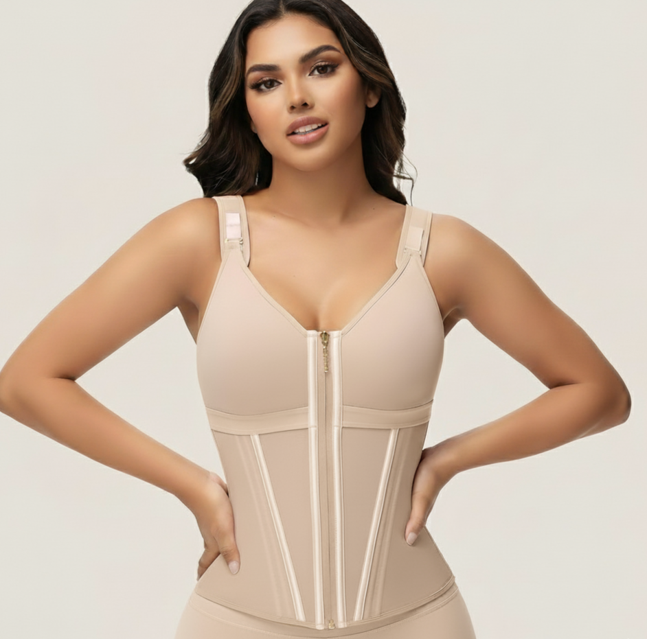 SnachFIT AirMesh™ Double-Layer Tummy Control Waist Shaper Faja with Bra, Tummy & CoreAlign™ Posture Support (V2)