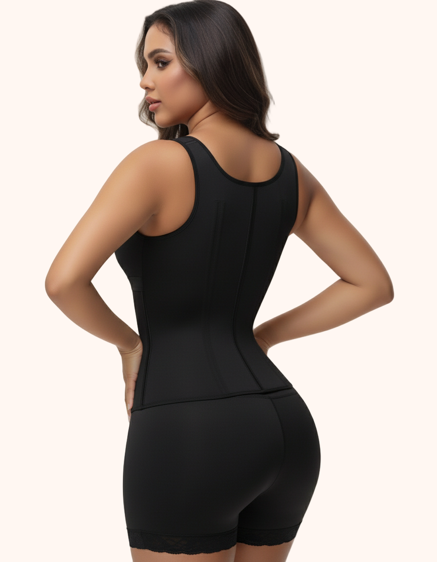 SnachFIT AirMesh™ Double-Layer Tummy Control Waist Shaper Faja with Bra, Tummy & CoreAlign™ Posture Support (V2)
