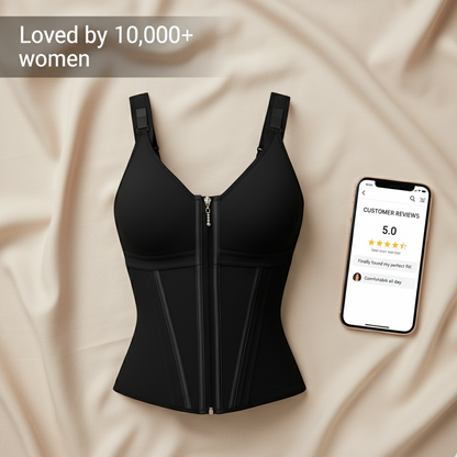 SnachFIT AirMesh™ Double-Layer Tummy Control Waist Shaper Faja with Bra, Tummy & CoreAlign™ Posture Support (V2)