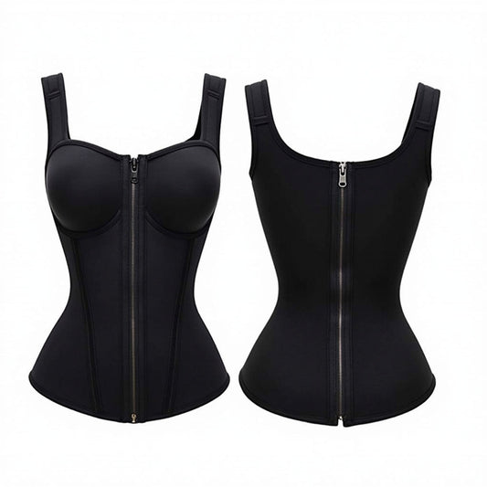 SnachFIT Sleek Mesh Waist Trainer for Women with Bra Tummy Control Faja Workout Shapewear